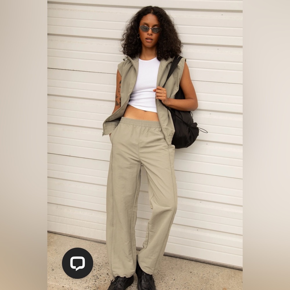 Oak+Fort Nylon Parachute Wide Leg Pant